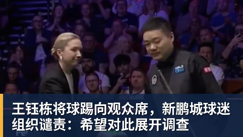 王钰栋将球踢向观众席，新鹏城球迷组织谴责：希望对此展开调查